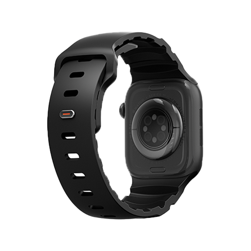 Uniq Alton Silicon Strap for Apple Watch 42/41/40mm - Midnight Black