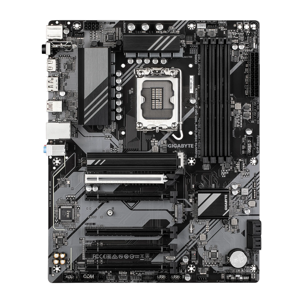 GIGBAYTE B760 DS3H WIFI6E GEN5 Gaming Motherboard - DDR5 / Wi-Fi / Bluetooth / HDMI / DisplayPort / USB - Black