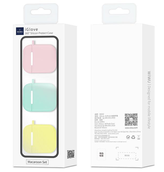 Wiwu Iglove Soft Silicone Cases For Apple Air Pods 3 Pcs Pack- Macaroon Set Accessories > Mobiles & Tablets