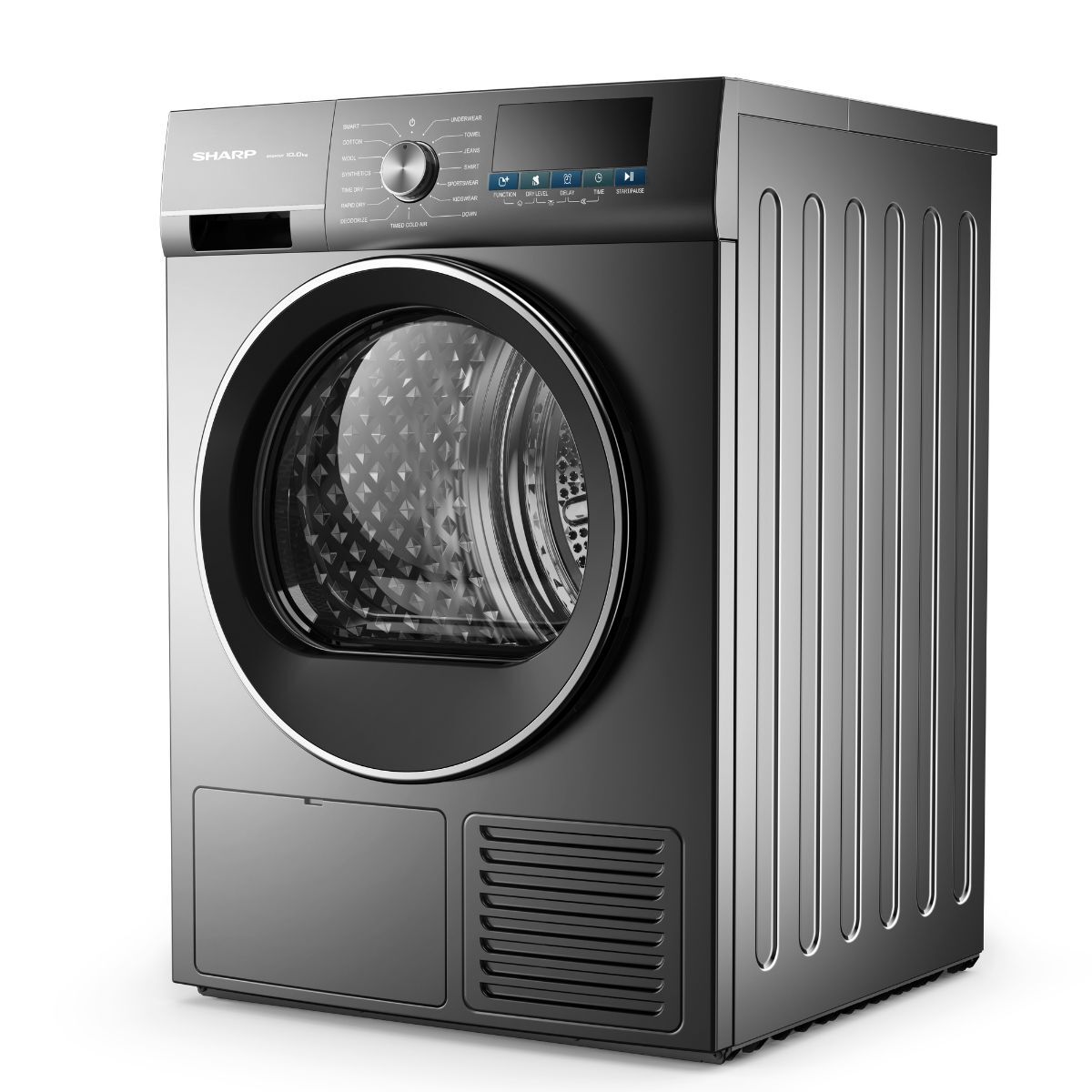 Sharp Front Load Heat Pump Dryer 10kg, Silver - KD-FHP1010DS-S-K