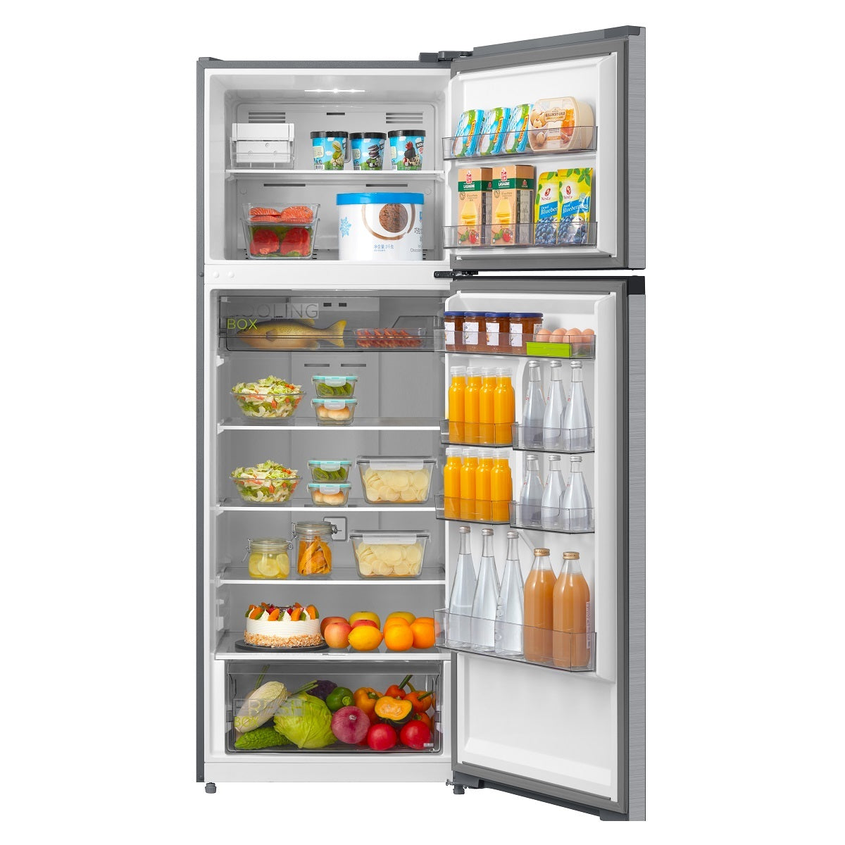 Midea Top Mount Freezer Refrigerator 463 Liters 16.3 CFT, Silver - MDRT645MTE46AED
