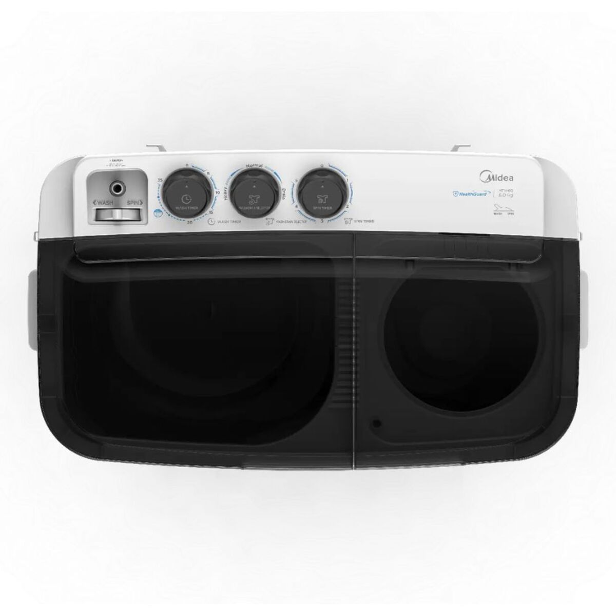 Midea Twin Tub Washing Machine 5kg, White - MTA50-P1002S