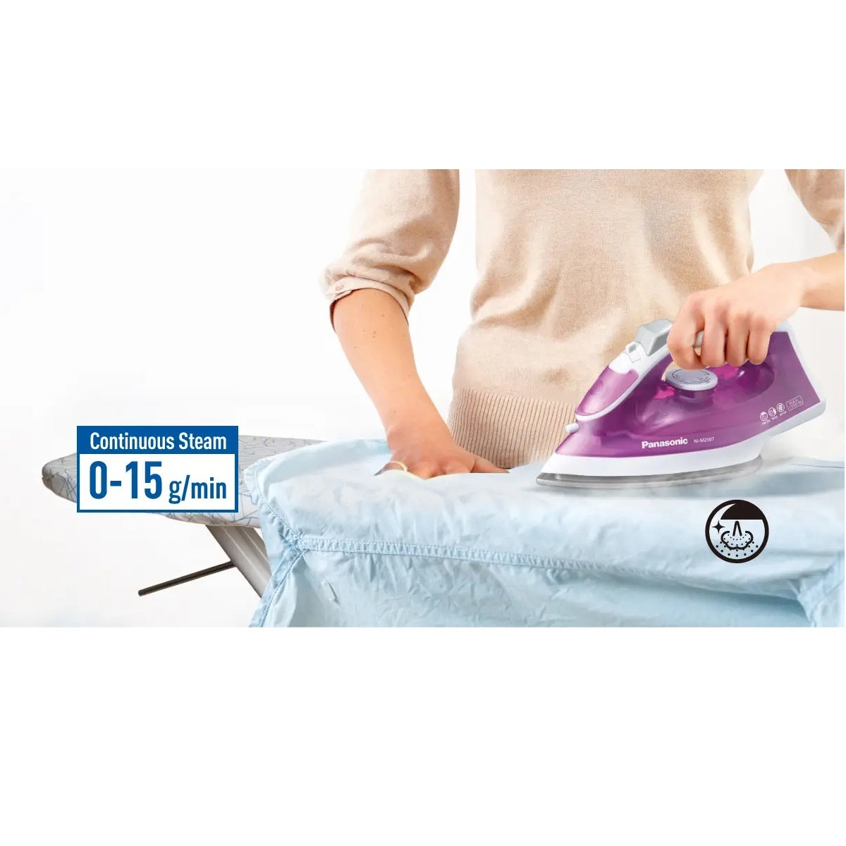 Panasonic Steam Iron 1550 Watts, Green - NI-M250TGTH