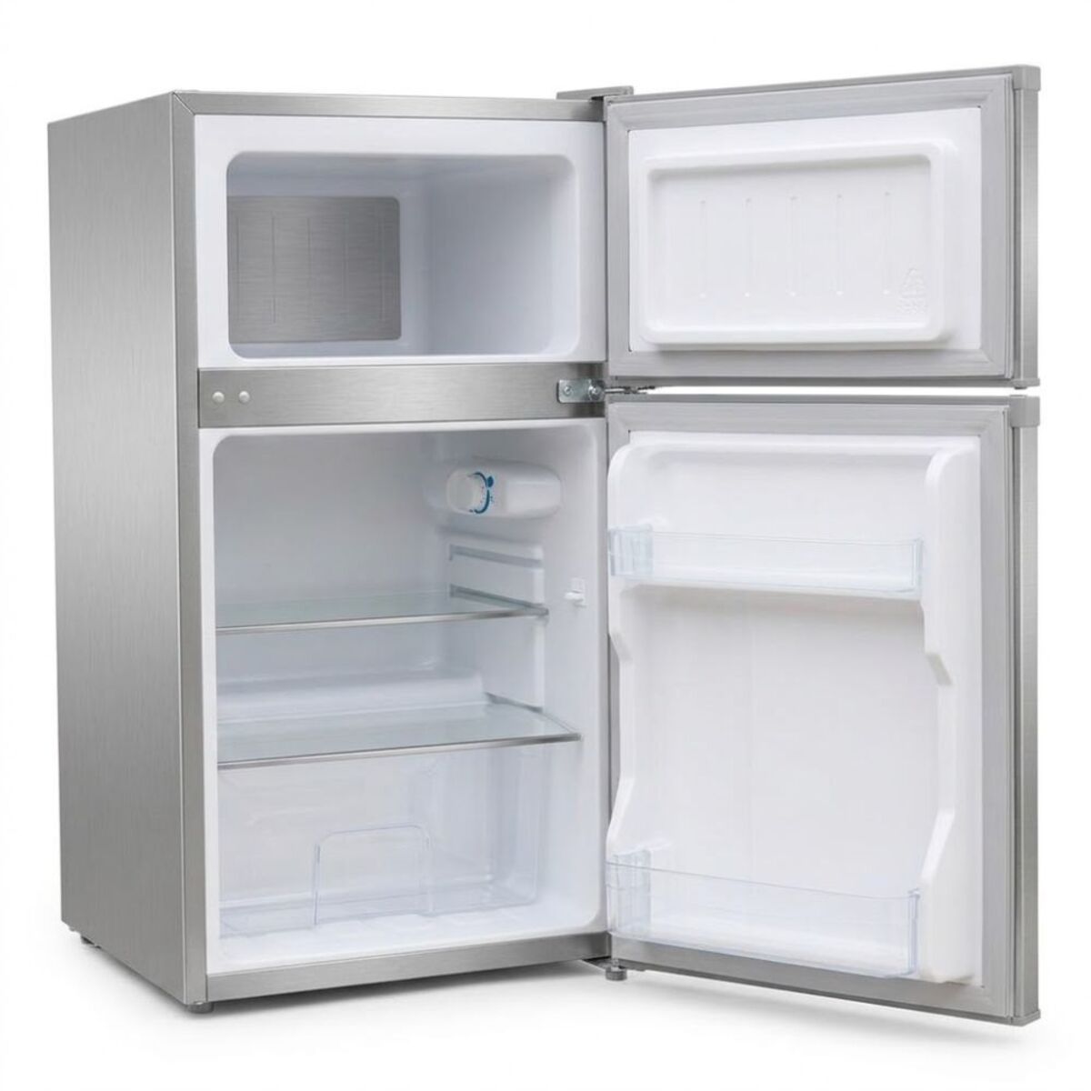 Orca Double Door Refrigerator 89 Liters 2.8 CFT, Silver - OR-BCD89SLV