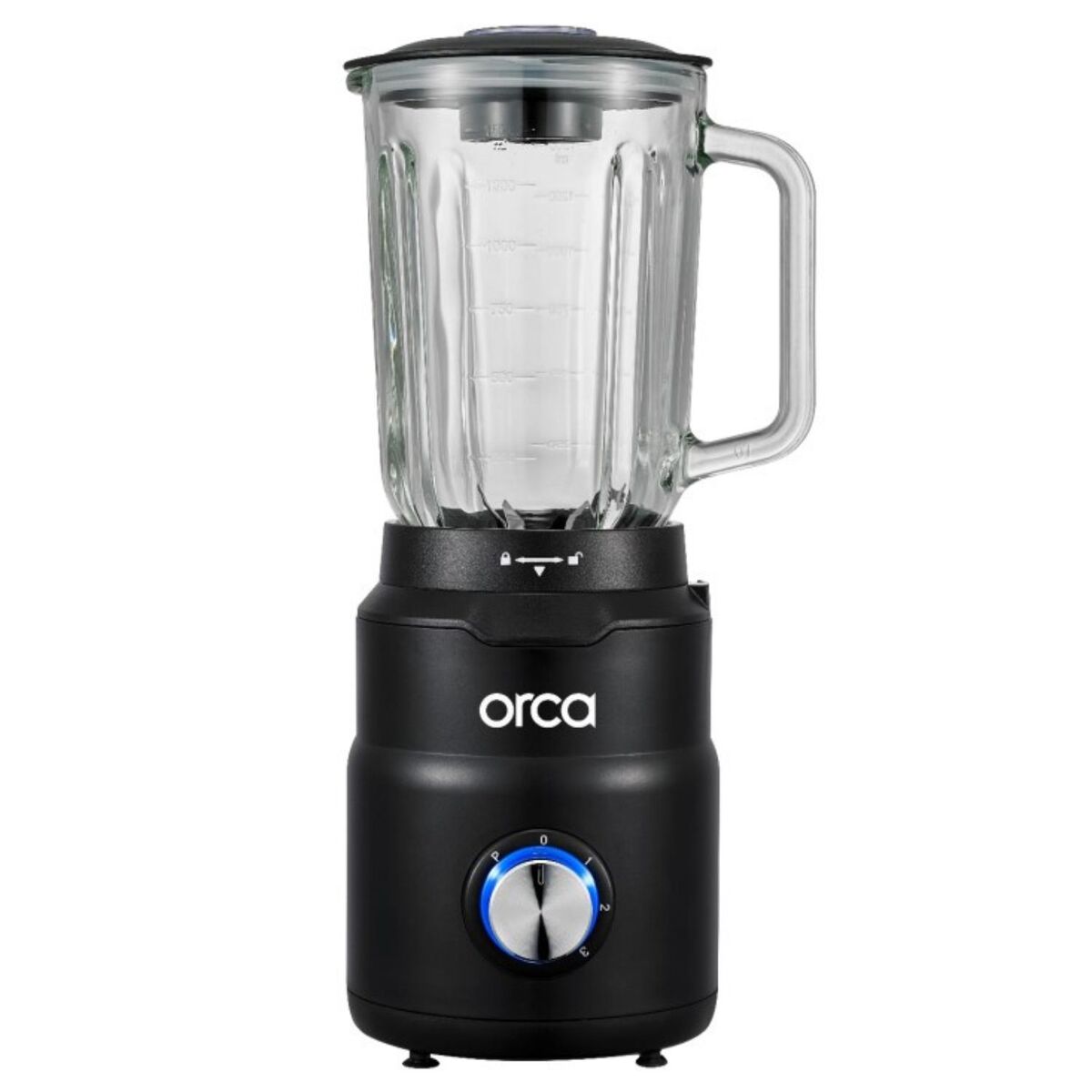 Orca Stand Blender 1.5L, 600W Glass Jar - Black