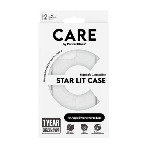 PanzerGlass Flagship Star Lit MagSafe Case For iPhone 16 Pro Max - White