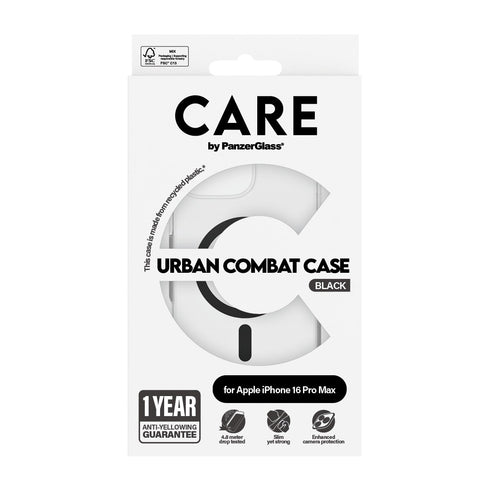 PanzerGlass Urban Combat Flagship MagSafe Case For Apple iPhone 16 Pro Max - Black
