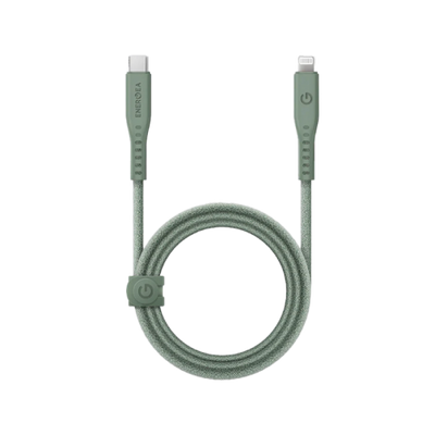 كابل أنيرجيا فلو USB-C إلى Lightning، سرعة 480 ميجابت في الثانية، 1.5 متر، أخضر
