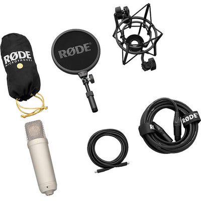 RODE NT1 5th Generation Large-Diaphragm Cardioid Condenser Microphone - Silver