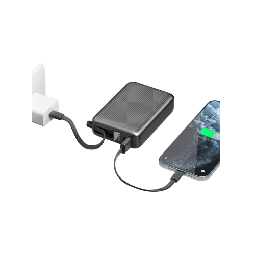 Energea Integra Ultra 45 Power Bank 20000mAh With Build in USB-C Cable & Display - Gunmetal