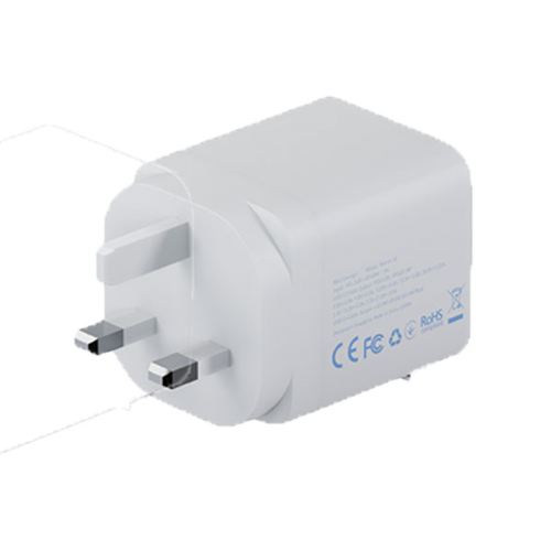 Bazic GoPort Retrek 1-Port USB-C & Built-In USB-C Cable 65W GaN - White