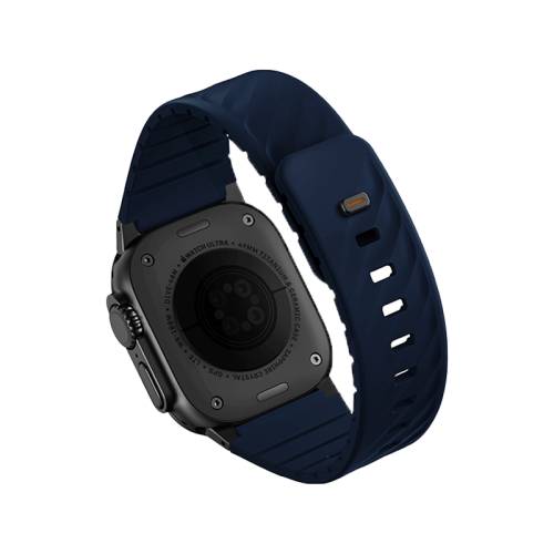 Uniq Fluo Bundle Magnetic Watch Strap With Connector for Apple Watch 40mm to 49mm - Marine Blue