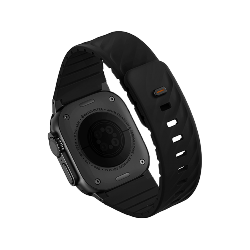 Uniq Fluo Bundle Magnetic Watch Strap With Connector for Apple Watch 40mm to 49mm - Midnight Black