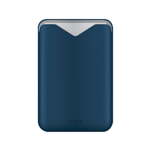 Uniq Lyden Evo Wallet Magnetic Snap-on Stand With Card Holder - Steel Blue