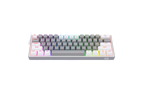 Redragon FIZZ PRO K616GW-RGB 3-Mode Mechanical Gaming Keyboard - Grey/White