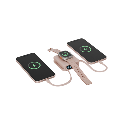 Energea Magpac Mini Plus Wireless Power Bank / Build in USB-C Cable / 10000mAh - Pink