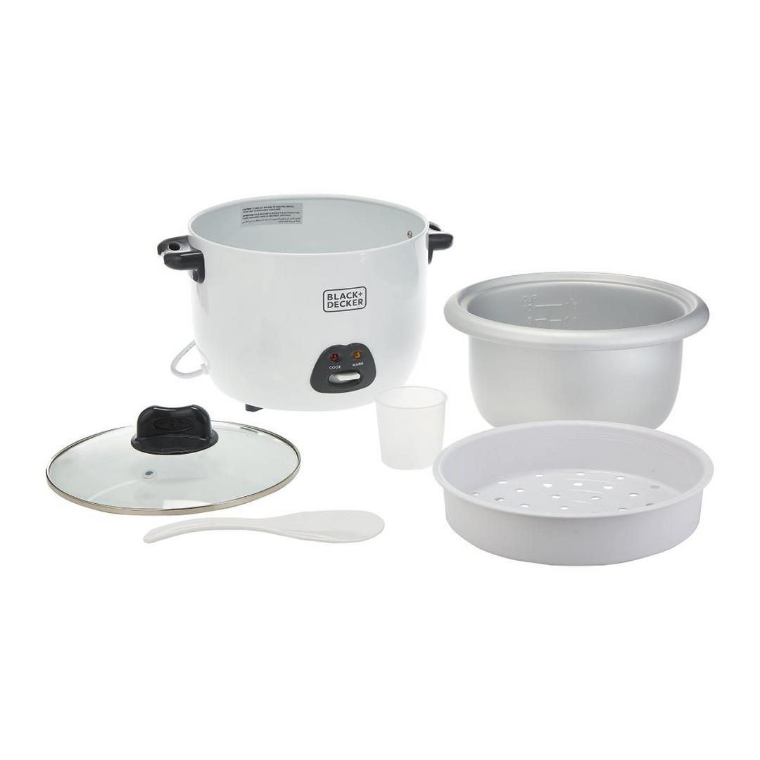 Black+Decker Rice Cooker - 700W / 1.8L / White