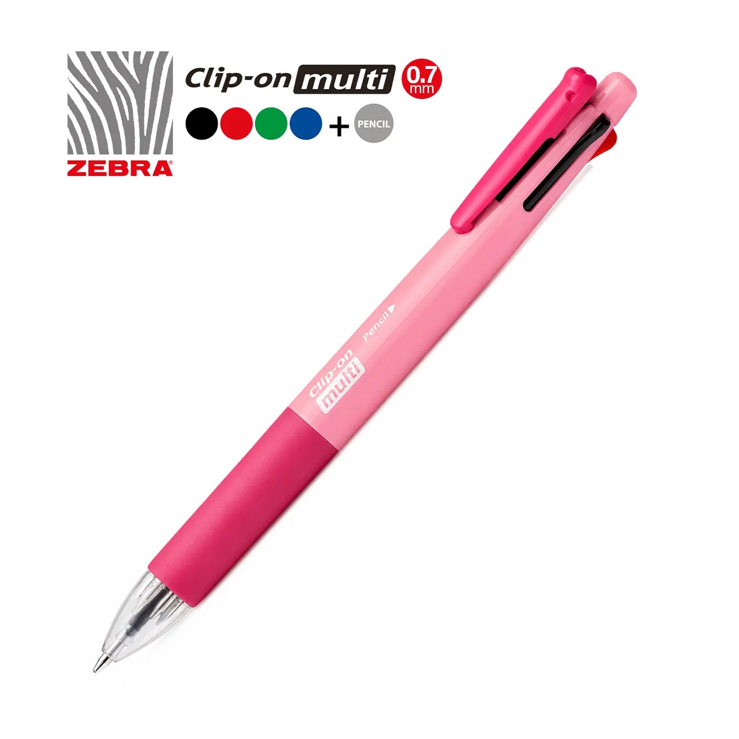 Zebra Clip-On Multi Gradation 4-in-1 Pen - Pink