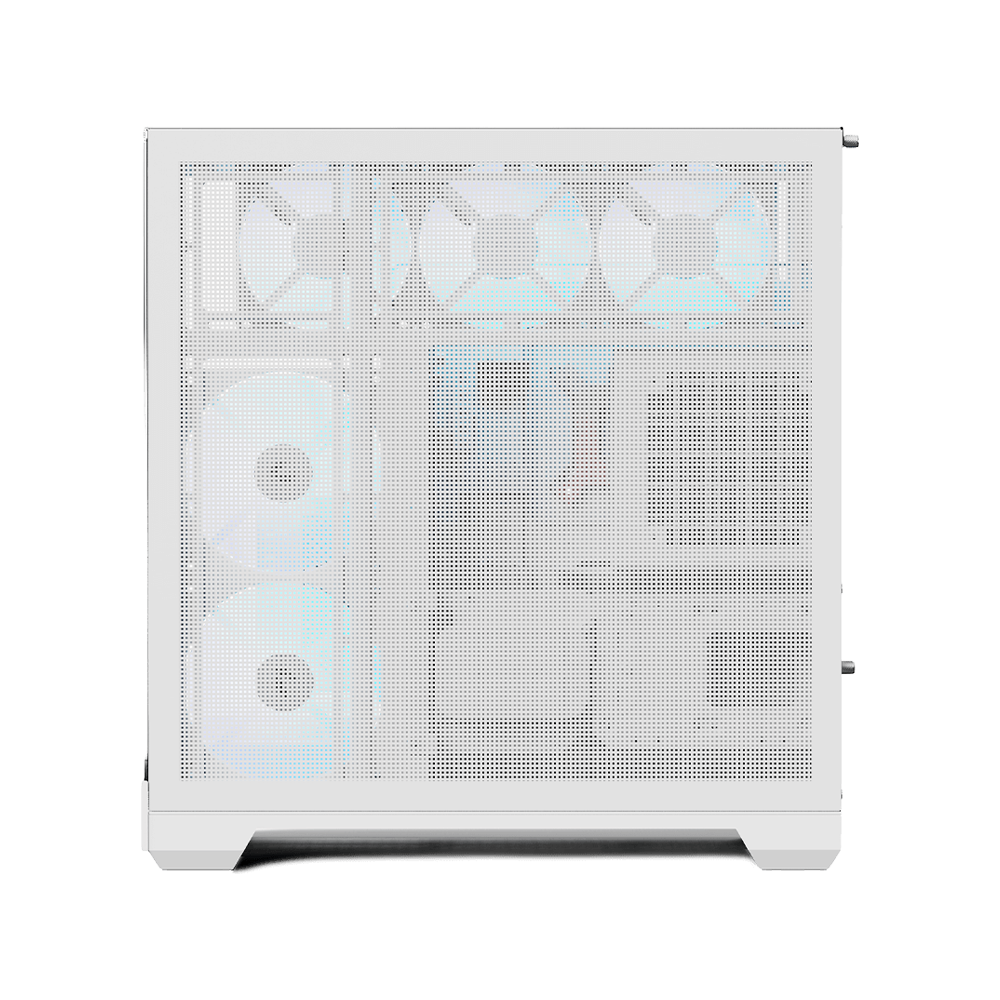 APNX V2-F With 4 Fans Mid Tower Case - White