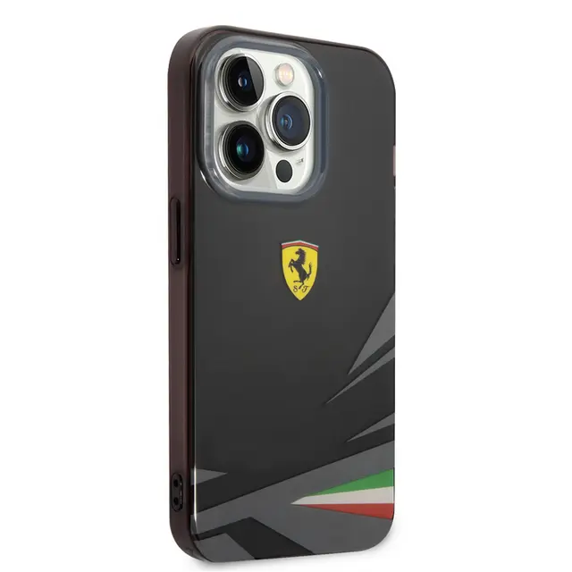 Ferrari iPhone 14 Pro Max PC/TPU Case with Double Layer Print - Black Accessories > Mobiles & Tablets > Mobiles
