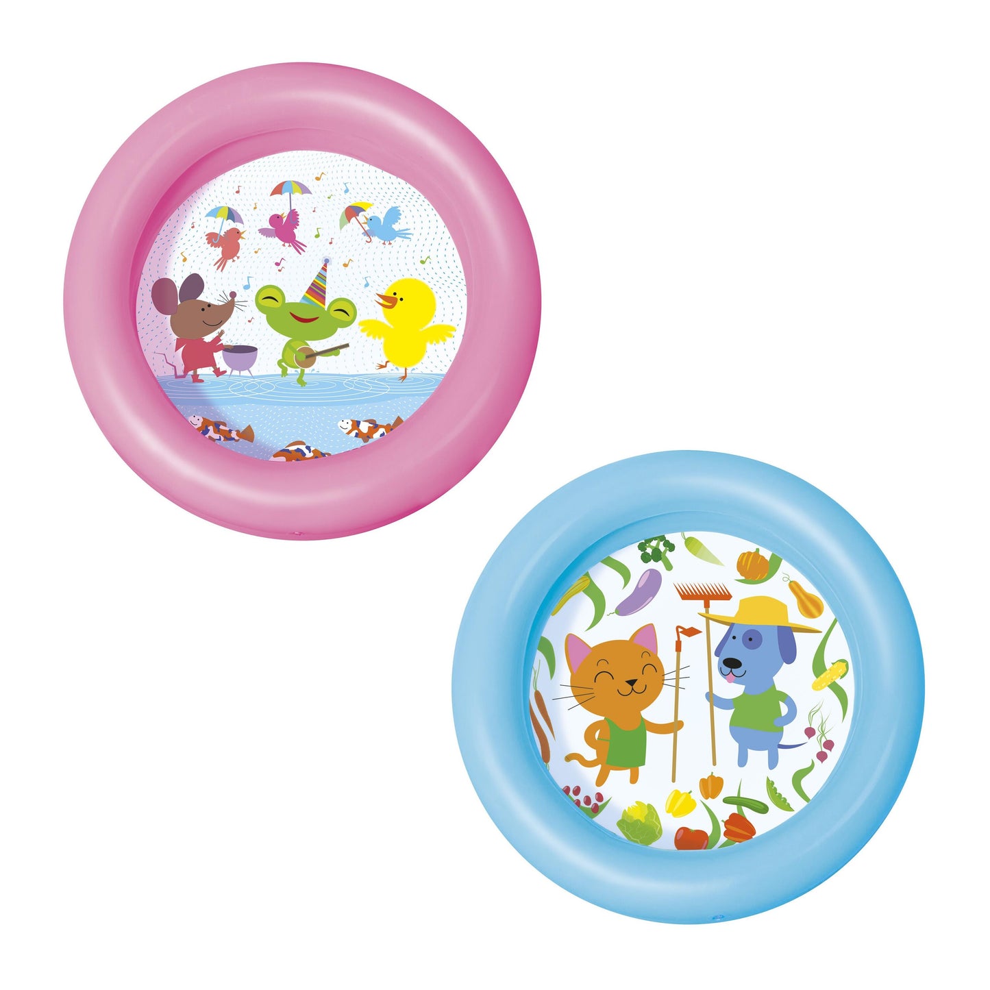 Bestway 61cm x h15cm round 2-ring kiddie pool (contents:one pool, repair patch) age 2+