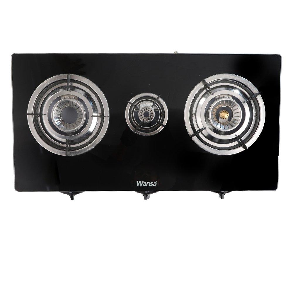 Wansa 3 Burner Gas Stove (3-N5-1608) - Black