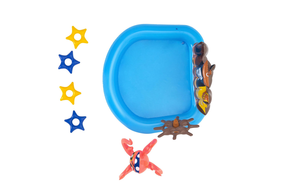 Bestway 1.40m x 1.30m x 1.04m ships ahoy play center (contents:one pool, one compass,four rings, one octopus, repair patch) age 2+