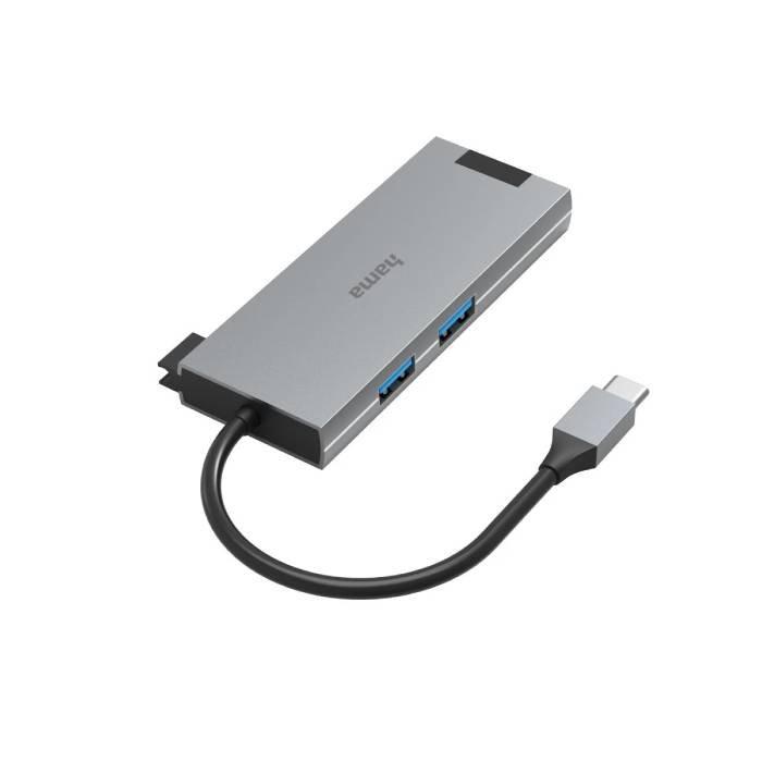 Hama USB-C Hub 5 Ports Docking Station - Gray