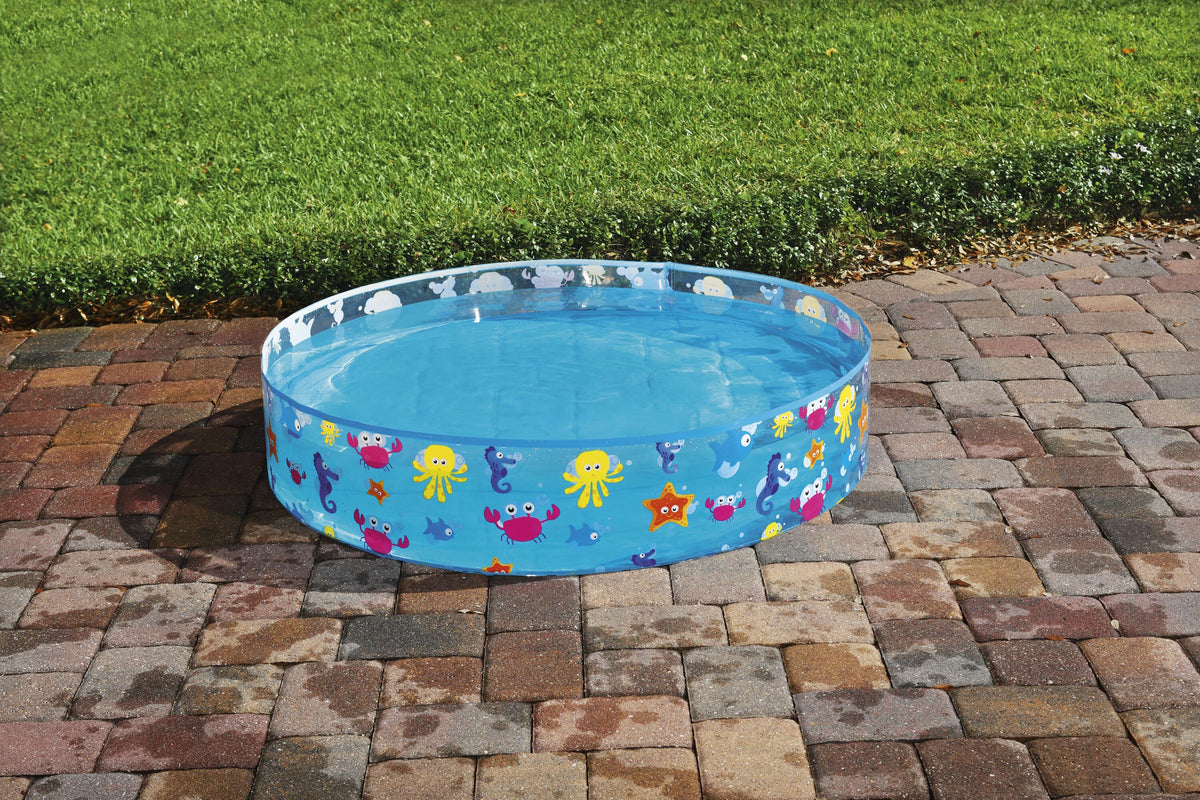 Bestway 1.22m x h25cm fill 'n fun sparking sea pool (contents:1 pool, repair patch) age 2+