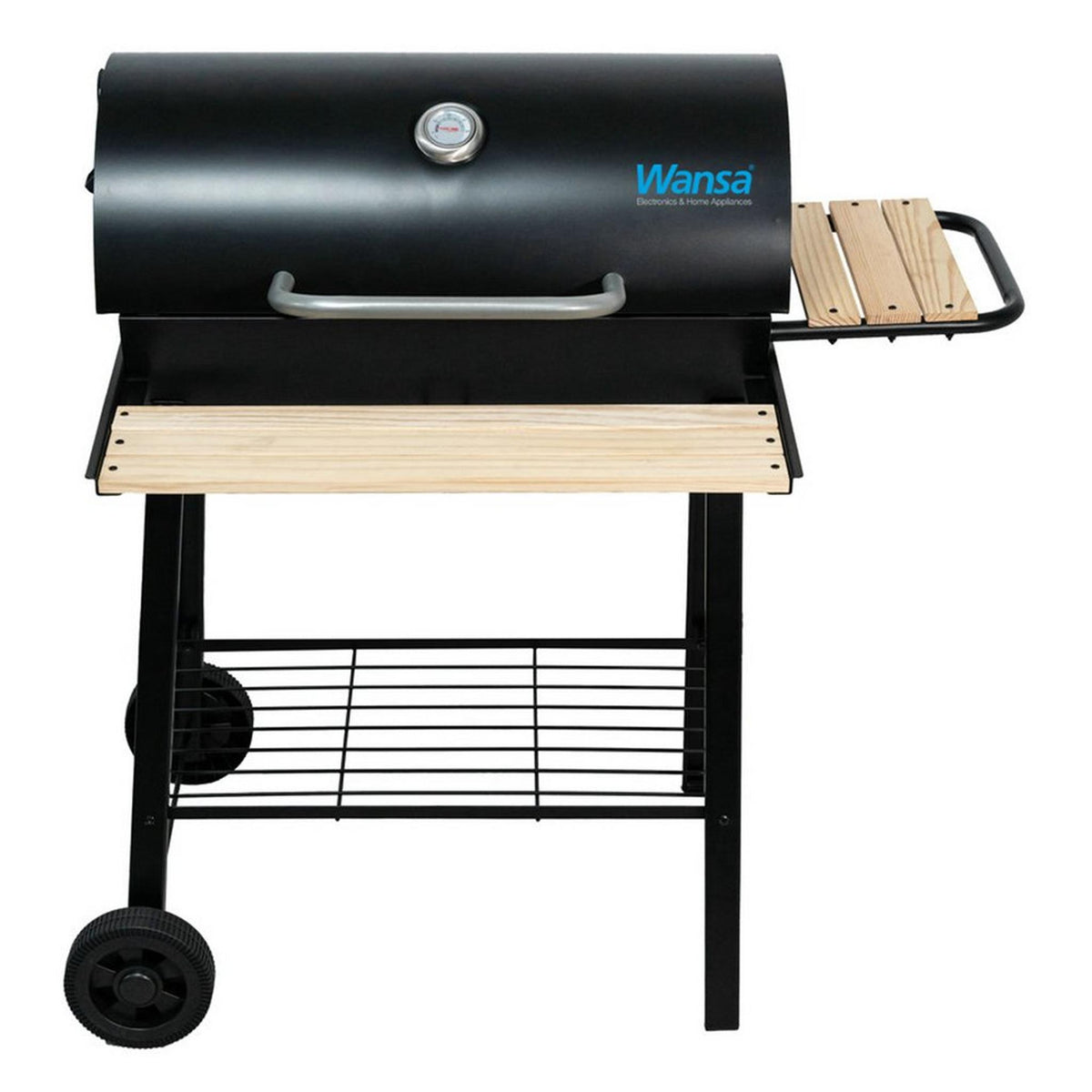 Wansa 114x95cm Wood Charcoal Grill, LX100212 - Black