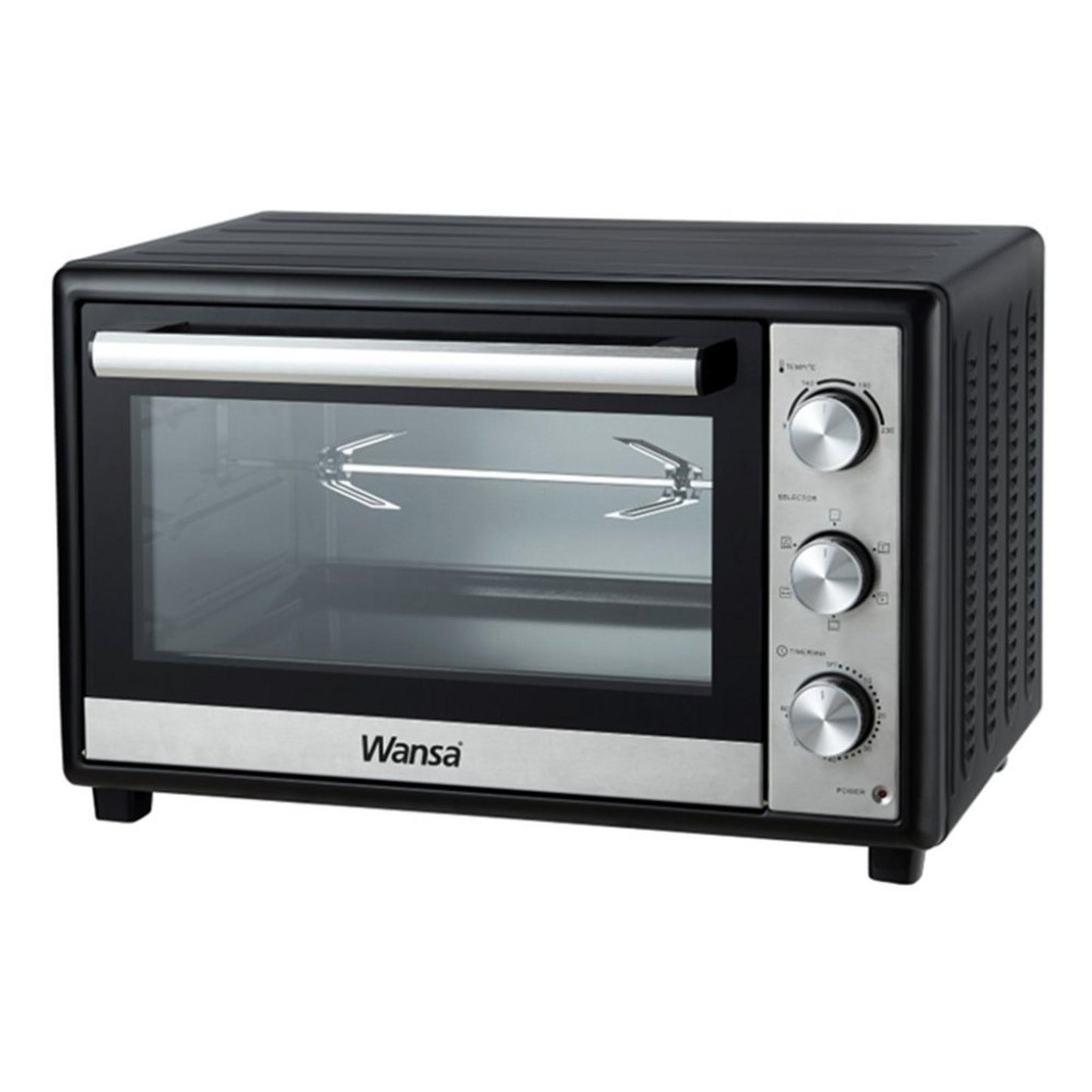 Wansa Electric Oven, 1800 Watts, 48 Liter, KR-H46RCL - Black & Silver