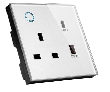 Gopeta Wi-Fi UK Single Socket - 13A / USB-A / USB-C / White
