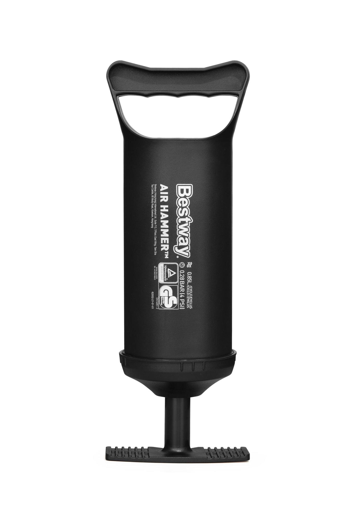Bestway 30cm inflation pump (contents:hand pump, flexible hose(0.8m), 3 valve adaptors)