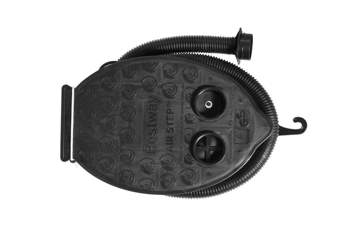 Bestway 28cm x 19cm air pump (contents:foot pump, flexible hose(0.8m), 3 valve adaptors)