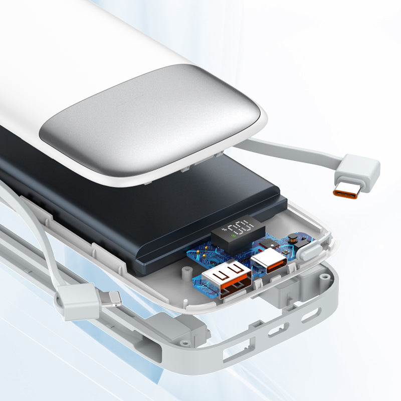 LDNIO Fast Charging Power Bank - 22.5W / USB-A / USB-C / White