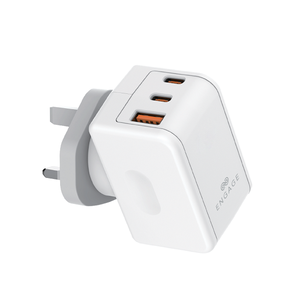 Engage 65W Dual C+Usb-A Power Adapter W/180 Degree Rotating Plug 8954526522392