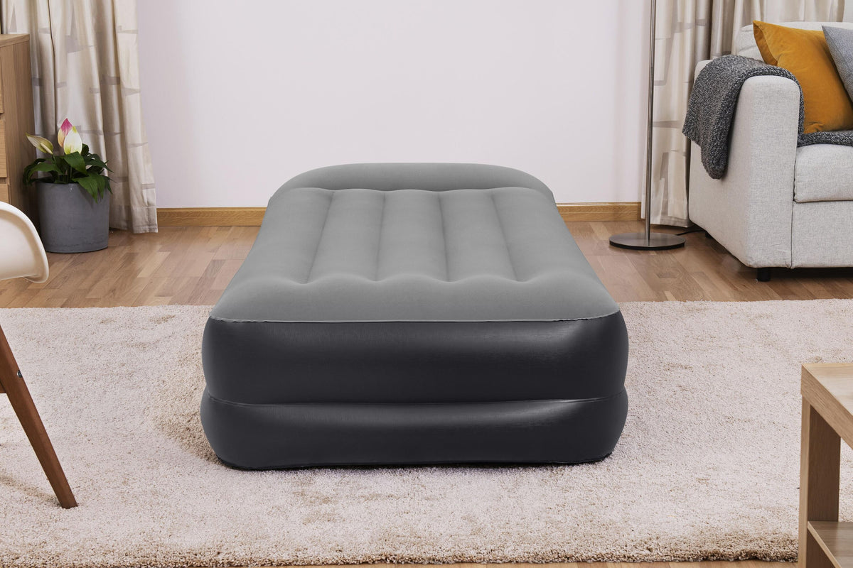 Bestway 1.91m x 97cm x 46cm tritech air mattress twin built-in ac pump (air mattress, travel bag, repair patch, with built-in pump(220v~240v))