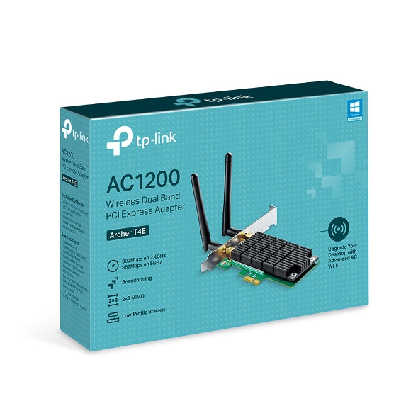 محول لاسلكي تي بي-لينك آرتشر T4E، AC1200، ثنائي النطاق، PCI Express