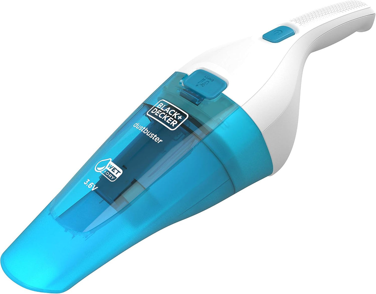 Black+Decker Cordless Wet & Dry Dustbuster Handheld Vacuum - 3.6V / 1.5Ah / White/Blue