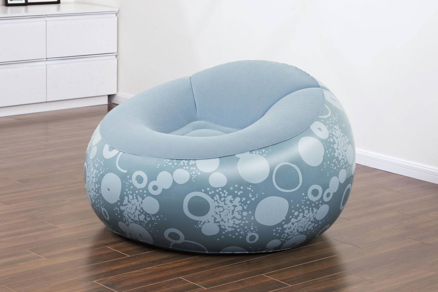 Bestway 1.12m x 1.12m x 66cm inflate-a-chair air chair (contents:chair, repair patch, 3 assorted colors)