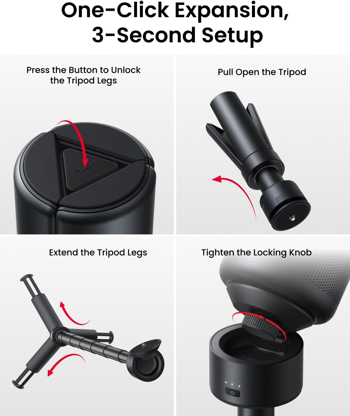 Anker Nebula Capsule Power Bank Tripods - Black