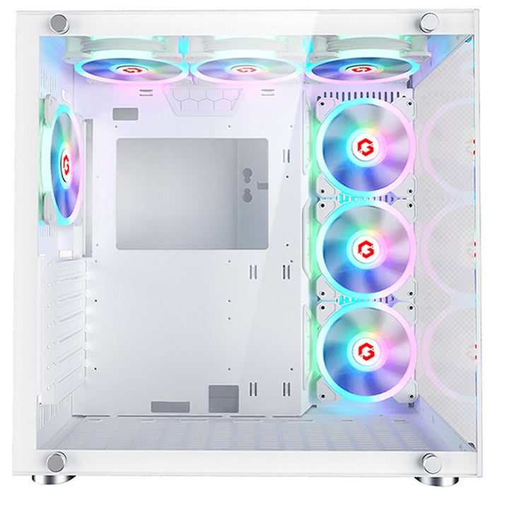 GAMEON Emperor Arctic II Series Mid Tower Gaming Case - White