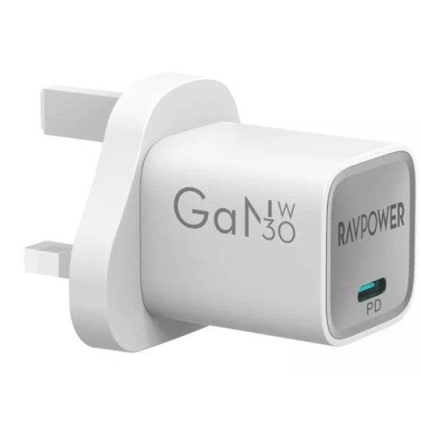 RAVPower RP-PC1056 Mini GaN Charger - 30W / Type-C / White
