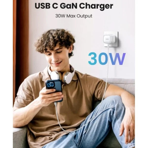 UGREEN Nexode USB-C PD GaN Fast Charger One Port UK - 30W / Space Gray
