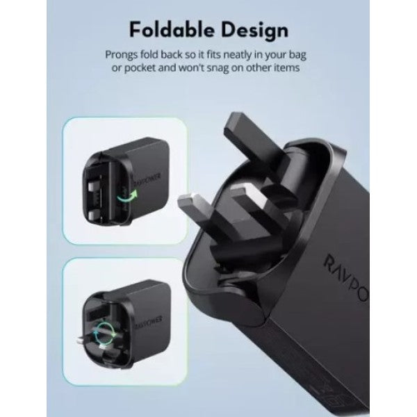 RAVPower RP-PC1082 PD Pioneer Wall Charger - 35W / USB-C / Black