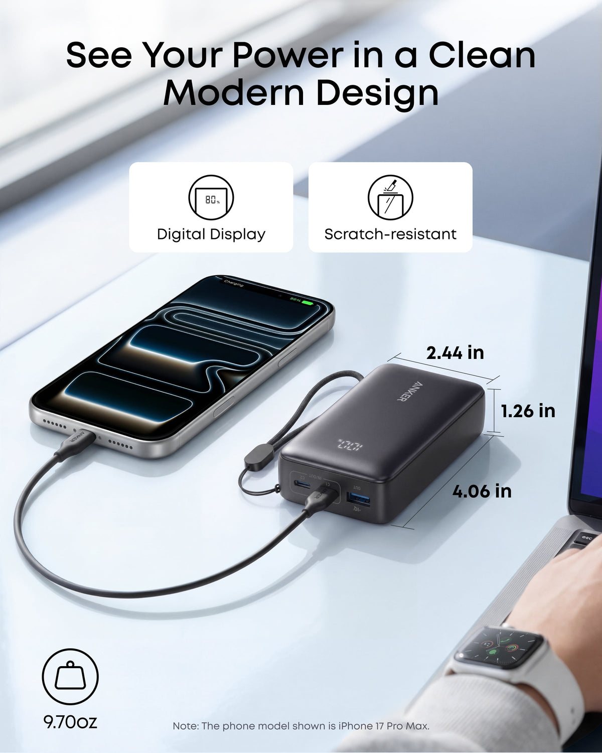 Anker Zolo Power Bank - 10000 mAh / 30W / Black