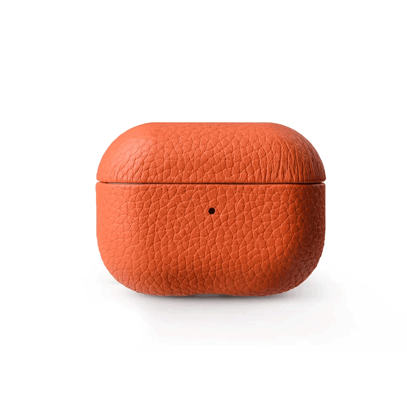 Melkco Premium Leather Case - Apple Airpods Pro / Orange Accessories > Mobiles & Tablets