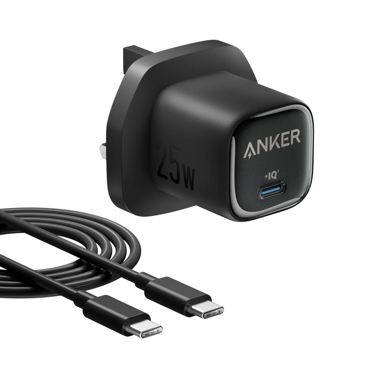 Anker Compact Charger with Cable - 25W / USB-C / Black