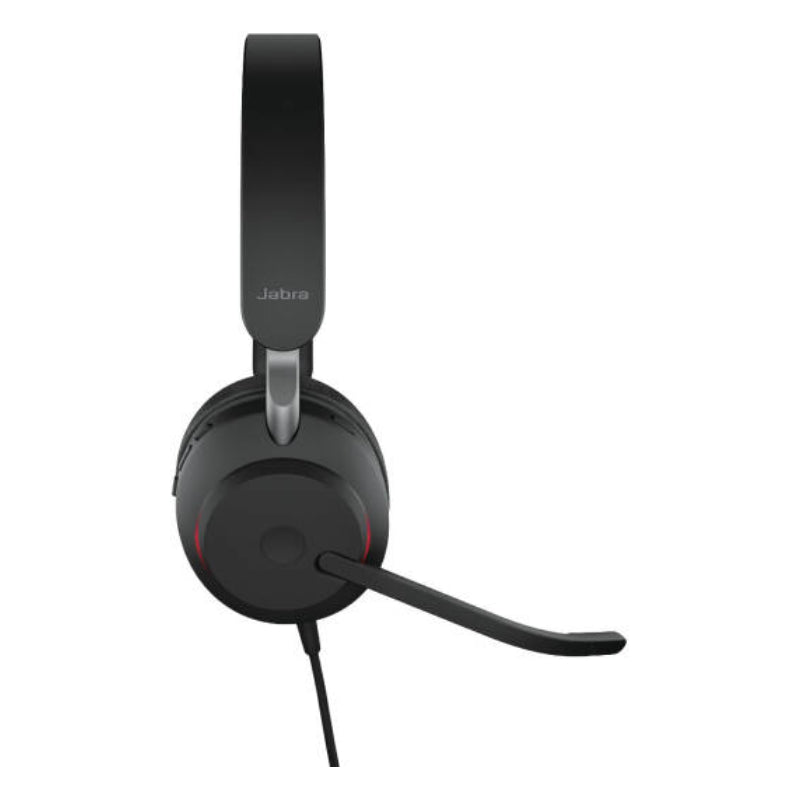 Jabra Evolve2 40 SE MS Stereo Headphone - Wired / USB-C/A / Black