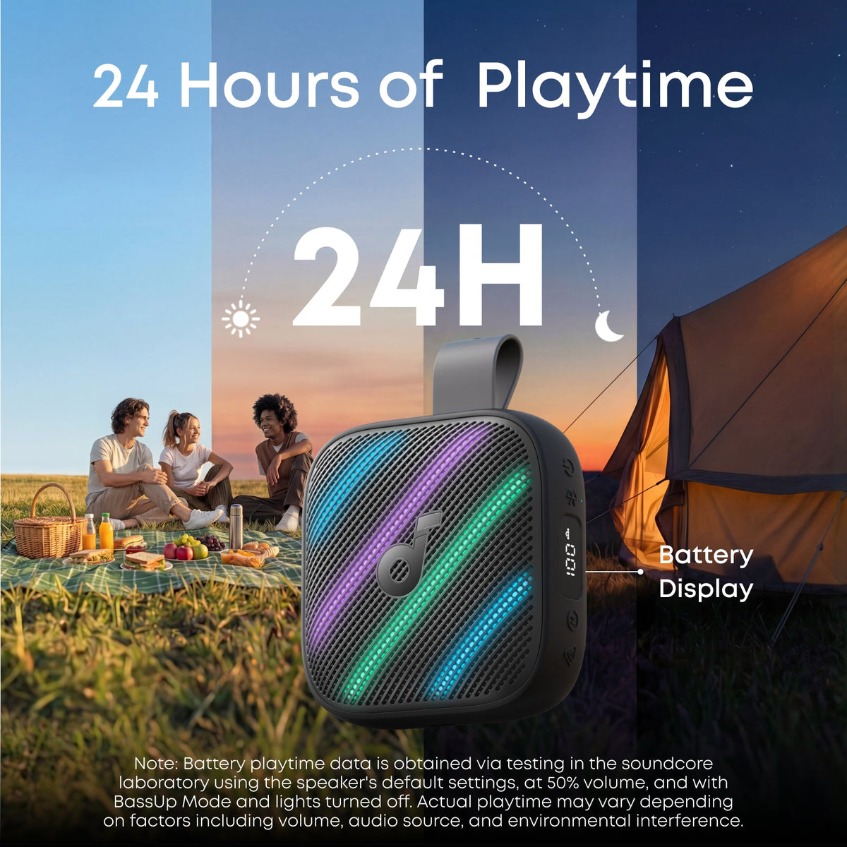 Anker Soundcore Boom Go 3i Portable Bluetooth Speaker with Powerful Bass - Black